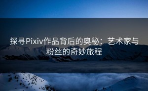 探寻Pixiv作品背后的奥秘：艺术家与粉丝的奇妙旅程