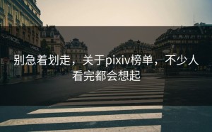 别急着划走，关于pixiv榜单，不少人看完都会想起