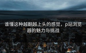 谁懂这种越翻越上头的感觉，p站浏览器的魅力与挑战