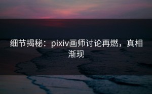 细节揭秘：pixiv画师讨论再燃，真相渐现