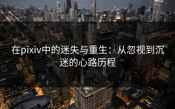 在pixiv中的迷失与重生：从忽视到沉迷的心路历程
