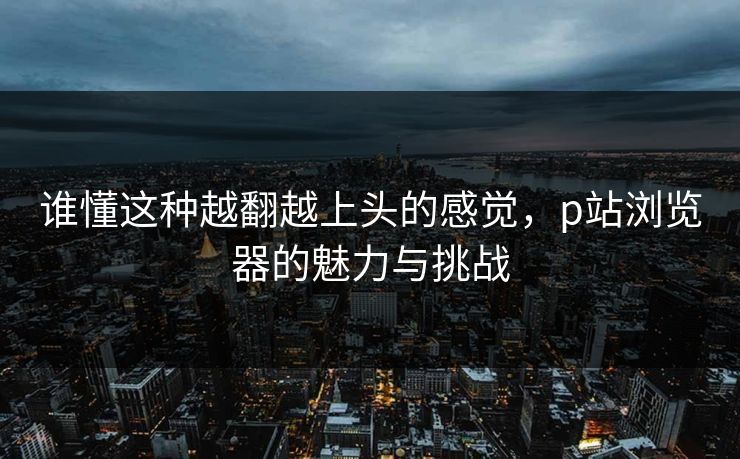 谁懂这种越翻越上头的感觉，p站浏览器的魅力与挑战